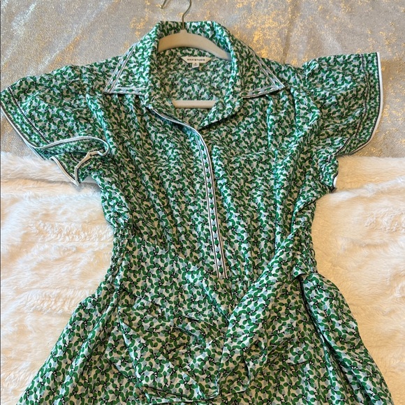Max Studio Green Floral Wrap Dress - Picture 5 of 5